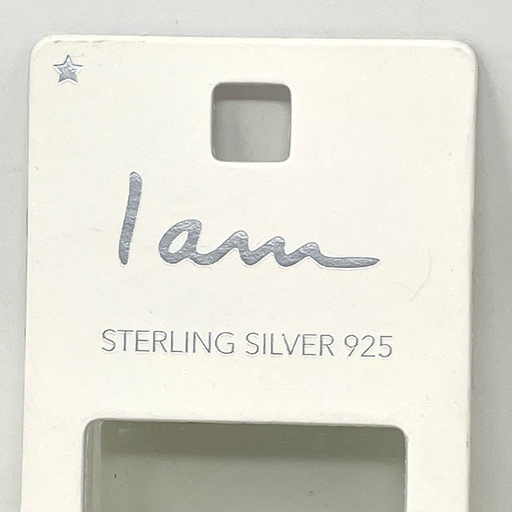 I AM Sterling SILVER 925 Zirconia Stud Earrings Surgical Steel Ear Lobe Helix - Picture 3 of 3